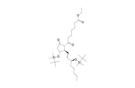 Prost-13-en-1-oic acid, 11,15-bis[[(1,1-dimethylethyl)dimethylsilyl]oxy]-7,9-dioxo-, ethyl ester, (11.alpha.,13E,15S)-(.+-.)-