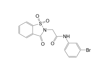 1,2-benzisothiazole-2-acetamide, N-(3-bromophenyl)-2,3-dihydro-3-oxo-, 1,1-dioxide