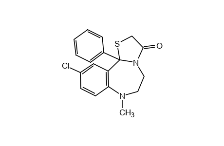 10-chloro-7-methyl-11b-phenyl-5,6,7,11b-tetrahydrothiazolo[3,2-d][1,4]benzodiazepin-3(2H)-one