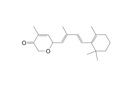 2H-Pyran-3(6H)-one, 4-methyl-6-[2-methyl-4-(2,6,6-trimethyl-1-cyclohexen-1-yl)-1,3-butadi enyl]-, (E,E)-(.+-.)-