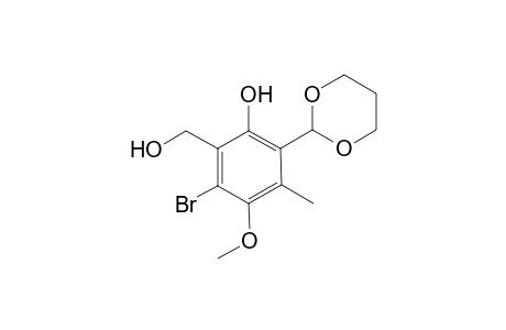 3-Bromo-6-(1',3'-dioxan-2'-yl)-2-(hydroxymethyl-4-methoxy-5-methylphenol