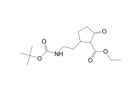 Cyclopentanecarboxylic acid, 2-[2-[[(1,1-dimethylethoxy)carbonyl]amino]ethyl]-5-oxo-, ethyl ester