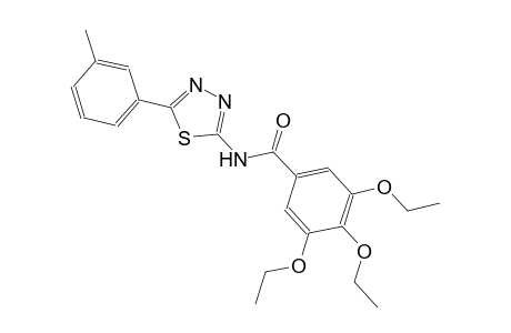 3,4,5-triethoxy-N-[5-(3-methylphenyl)-1,3,4-thiadiazol-2-yl]benzamide
