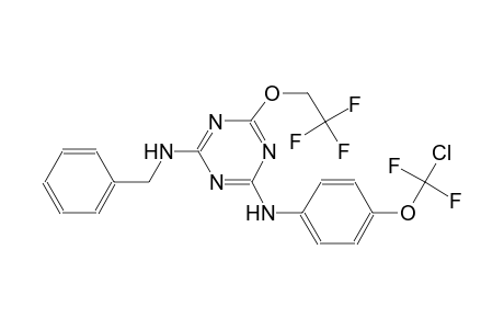 2-N-benzyl-4-N-[4-[chloro(difluoro)methoxy]phenyl]-6-(2,2,2-trifluoroethoxy)-1,3,5-triazine-2,4-diamine