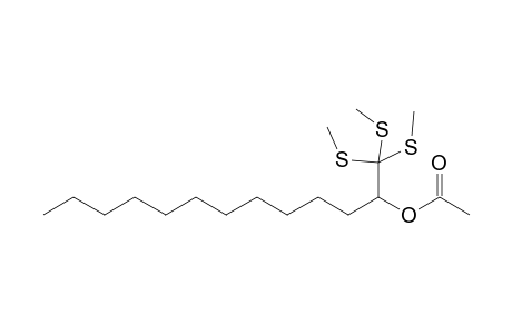 Acetic acid 1-(tris-methylsulfanyl-methyl)-dodecyl ester