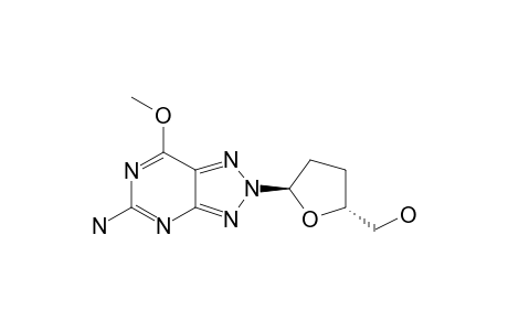 5-AMINO-2-(2,3-DIDEOXY-ALPHA-D-GLYCERO-PENTOFURANOSYL)-7-METHOXY-2H-1,2,3-TRIAZOLO-[4,5-D]-PYRIMIDINE
