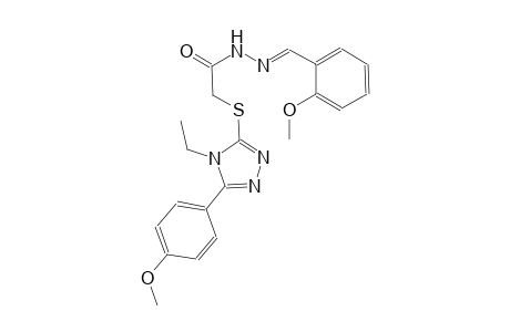 2-{[4-ethyl-5-(4-methoxyphenyl)-4H-1,2,4-triazol-3-yl]sulfanyl}-N'-[(E)-(2-methoxyphenyl)methylidene]acetohydrazide