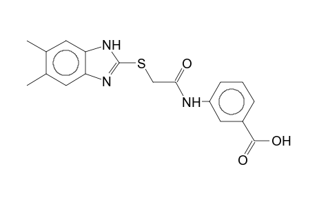 3-[2-(5,6-Dimethyl-1H-benzimidazol-2-ylthio)acetamido]benzoic acid