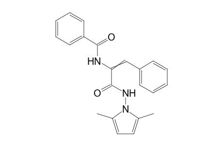 N-(3-(2,5-Dimethyl-1H-pyrrol-1-ylamino)-3-oxo-1-phenylprop-1-en-2-yl)benzamide