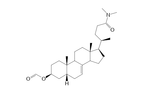 Chol-7-en-24-amide, 3-(formyloxy)-N,N-dimethyl-, (3.beta.,5.beta.)-