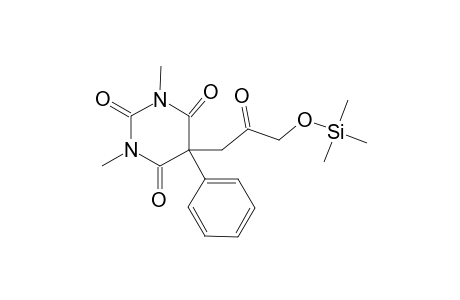 2,4,6(1H,3H,5H)-Pyrimidinetrione, 1,3-dimethyl-5-[2-oxo-3-[(trimethylsilyl)oxy]propyl]-5-phenyl-