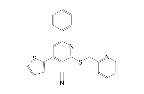 6-phenyl-2-[(2-pyridinylmethyl)sulfanyl]-4-(2-thienyl)nicotinonitrile