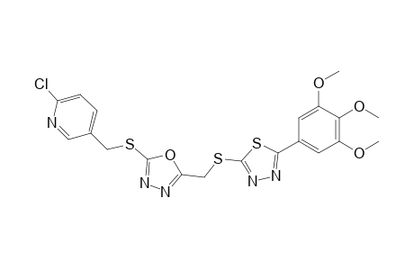 2-(3,4,5-Trimethoxyphenyl)-5-{[5-(2-chloro-5-pyridinemethylthio)-1,3,4-oxadiazol-2-yl]methylthio}-1,3,4-thiadiazole