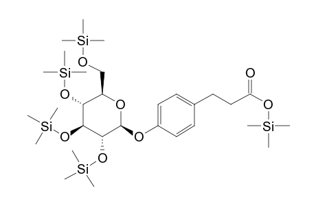 3-[4-[(2S,3R,4S,5S,6R)-3,4,5-Trihydroxy-6-(hydroxymethyl)oxan-2-yl]oxyphenyl]propanoic acid, 5tms derivative