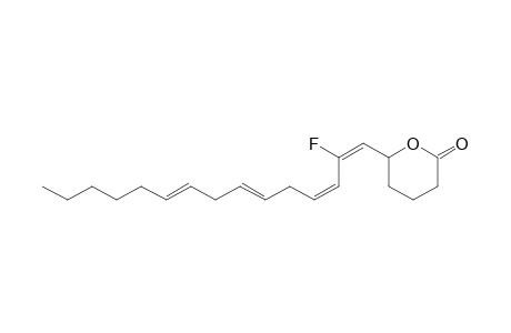 2H-Pyran-2-one, 6-(2-fluoro-1,3,6,9-pentadecatetraenyl)tetrahydro-