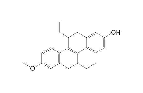 8-Methoxy-5,11-trans-diethyl-5,6,11,12-tetrahydrocyrysen-2-ol