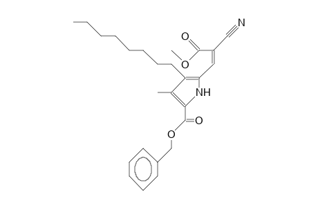 Benzyl-5-[(E)-2-cyano-2-(methoxycarbonyl)-ethenyl]-3-methyl-4-octyl-2-pyrrole-carboxylate