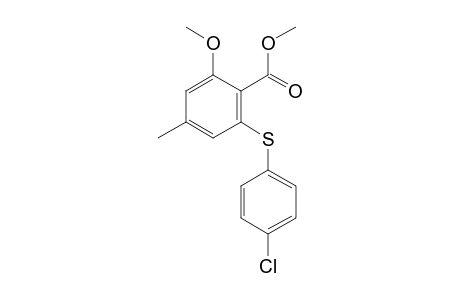 Methyl 2-methoxy-4-methyl-6-(4-chlorophenylsulfanyl)-benzoate