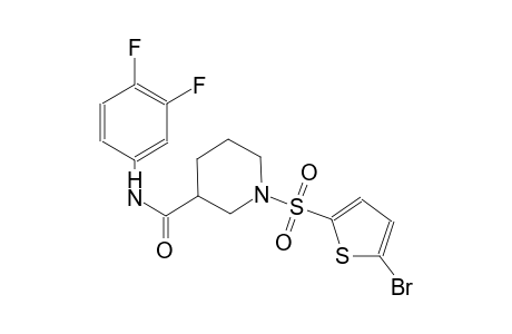 1-[(5-bromo-2-thienyl)sulfonyl]-N-(3,4-difluorophenyl)-3-piperidinecarboxamide