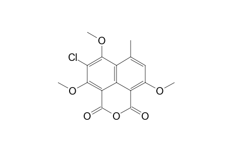 1H,3H-Naphtho[1,8-cd]pyran-1,3-dione, 5-chloro-4,6,9-trimethoxy-7-methyl-