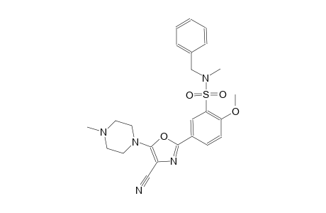 benzenesulfonamide, 5-[4-cyano-5-(4-methyl-1-piperazinyl)-2-oxazolyl]-2-methoxy-N-methyl-N-(phenylmethyl)-