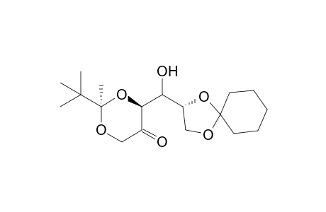 (-)-(2R,4S)-2-(tert-Butyl)-4-[(2S)/(2R)-1,4-dioxaspiro[4.5]dec-2-yl(hydroxy)methyl]-2-methyl-1,3-dioxan-5-one