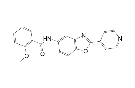 2-methoxy-N-[2-(4-pyridinyl)-1,3-benzoxazol-5-yl]benzamide