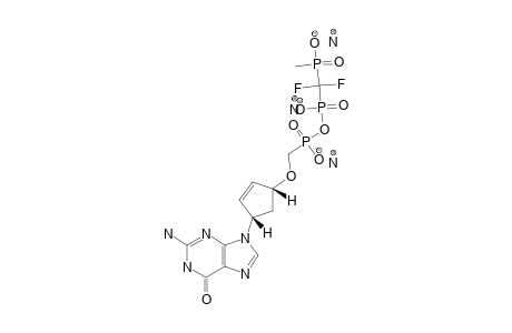 (1'S,4'R)-9-[4'-(HYDROXY-([(DIFLUORO)-(METHYLHYDROXYPHOSPHORYL)-METHYL]-HYDROXYPHOSPHORYLOXY)-PHOSPHORYLMETHOXY)-CYClOPENT-2'-ENYL]-GUANINE-(TRIS-A