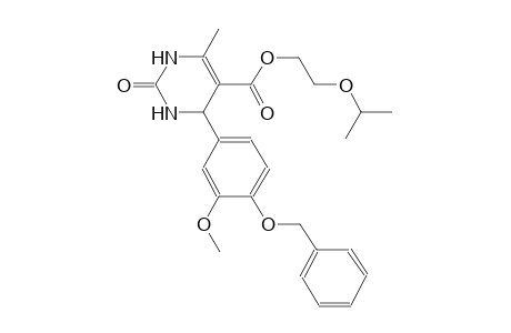 2-isopropoxyethyl 4-[4-(benzyloxy)-3-methoxyphenyl]-6-methyl-2-oxo-1,2,3,4-tetrahydro-5-pyrimidinecarboxylate