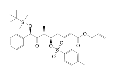 Allyl (5R,6S,8R)-5-tosyloxy-6-methyl-7-oxo-8-[(tert-butyldimethylsilyl)oxy]-8-phenyloct-2(E)-enoate