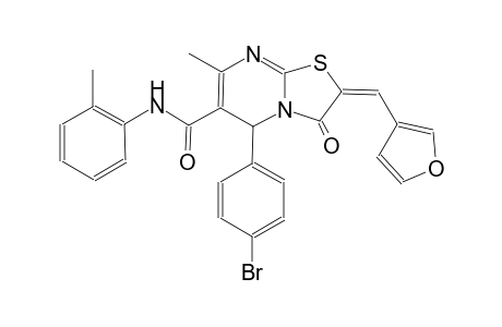 (2E)-5-(4-bromophenyl)-2-(3-furylmethylene)-7-methyl-N-(2-methylphenyl)-3-oxo-2,3-dihydro-5H-[1,3]thiazolo[3,2-a]pyrimidine-6-carboxamide