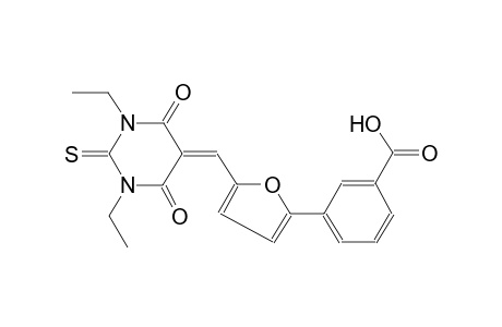 benzoic acid, 3-[5-[(1,3-diethyltetrahydro-4,6-dioxo-2-thioxo-5(2H)-pyrimidinylidene)methyl]-2-furanyl]-
