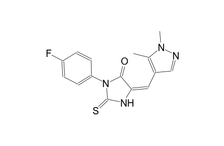 (5E)-5-[(1,5-dimethyl-1H-pyrazol-4-yl)methylene]-3-(4-fluorophenyl)-2-thioxo-4-imidazolidinone