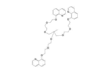 8-[2-[2-[2-methyl-1,3-bis[2-(2-quinolin-8-yloxyethoxy)ethoxy]propan-2-yl]oxyethoxy]ethoxy]quinoline