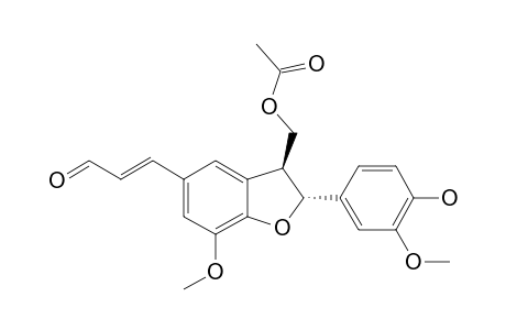 3-ACETOXY-5-[(E)-2-FORMYLETHEN-1-YL]-2-(4-HYDROXY-3-METHOXYPHENYL)-7-METHOXY-2,3-DIHYDROBENZOFURAN