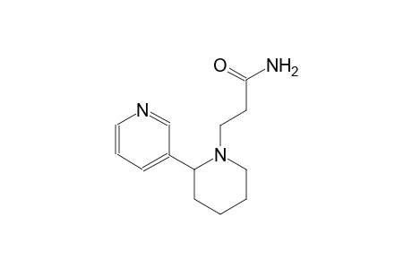 3-[2-(3-pyridinyl)-1-piperidinyl]propanamide