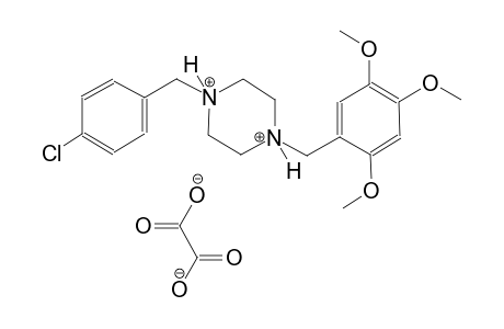 1-(4-chlorobenzyl)-4-(2,4,5-trimethoxybenzyl)piperazinediium oxalate