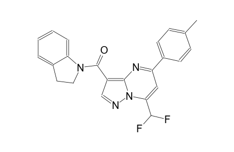 7-(difluoromethyl)-3-(2,3-dihydro-1H-indol-1-ylcarbonyl)-5-(4-methylphenyl)pyrazolo[1,5-a]pyrimidine