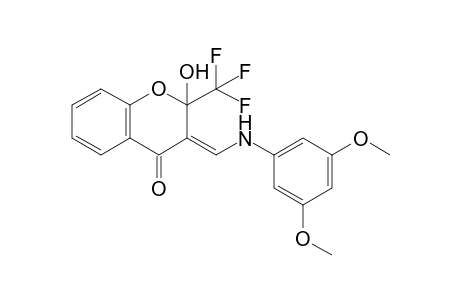 3-{[(3,5-Dimethoxyphenyl)amino]methylene}-2-hydroxy-2-(trifluoromethyl)chroman-4-one