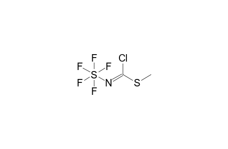 (1Z)-1-(methylthio)-N-pentafluoropersulfuranyl-formimidoyl chloride