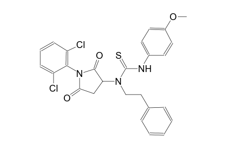 N-[1-(2,6-dichlorophenyl)-2,5-dioxo-3-pyrrolidinyl]-N'-(4-methoxyphenyl)-N-(2-phenylethyl)thiourea