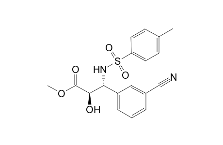 trans-Methyl 2-hydroxy-3-(m-cyano)phenyl-3'-(N-tosylamino)propanoate