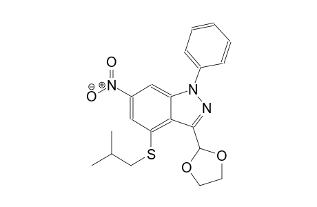 1H-indazole, 3-(1,3-dioxolan-2-yl)-4-[(2-methylpropyl)thio]-6-nitro-1-phenyl-