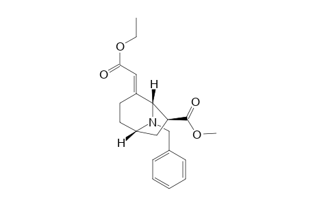 Ethyl (E,1RS,5RS,7RS)-(8-benzyl-7-(methoxycarbonyl)-8-aza-bicyclo[3.2.1]oct-2-ylidene)-acetate