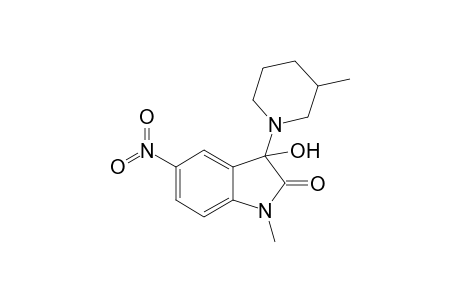2H-Indol-2-one, 1,3-dihydro-3-hydroxy-1-methyl-3-(3-methyl-1-piperidinyl)-5-nitro-