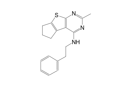 5H-cyclopenta[4,5]thieno[2,3-d]pyrimidin-4-amine, 6,7-dihydro-2-methyl-N-(2-phenylethyl)-