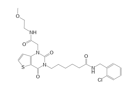 N-(2-chlorobenzyl)-6-(1-{2-[(2-methoxyethyl)amino]-2-oxoethyl}-2,4-dioxo-1,4-dihydrothieno[3,2-d]pyrimidin-3(2H)-yl)hexanamide