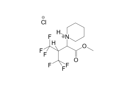 2-PIPERIDINO-3-TRIFLUOROMETHYL-4,4,4-TRIFLUOROBUTANOIC ACID, METHYLESTER, HYDROCHLORIDE