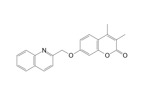 2H-1-Benzopyran-2-one, 3,4-dimethyl-7-(2-quinolinylmethoxy)-