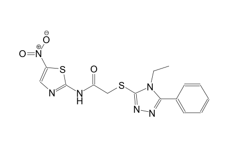 acetamide, 2-[(4-ethyl-5-phenyl-4H-1,2,4-triazol-3-yl)thio]-N-(5-nitro-2-thiazolyl)-